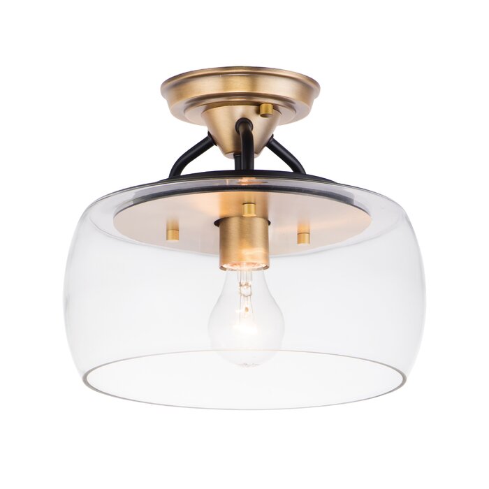 Breakwater Bay Roseta Glass Semi Flush Mount Reviews Wayfair